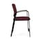 Lesro Newport Wide Hip Chair Metal Frame, Black, OH Wine Upholstery NP1261 - alternate 3